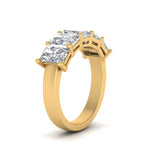 Load image into Gallery viewer, 0.50 To 5 Ct Radiant Cut Lab Diamond Five Stone Wedding Band 14k Gold
