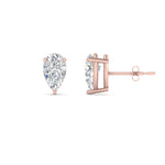 Load image into Gallery viewer, 1/2-5 Carat Pear Shaped Lab Created Diamond Stud Earring For Women 14K Gold
