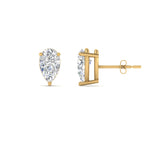 Load image into Gallery viewer, 1/2-5 Carat Pear Shaped Lab Created Diamond Stud Earring For Women 14K Gold
