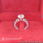 Load image into Gallery viewer, 3 Ct. Round Cut Lab Diamond Antique Engagement Ring
