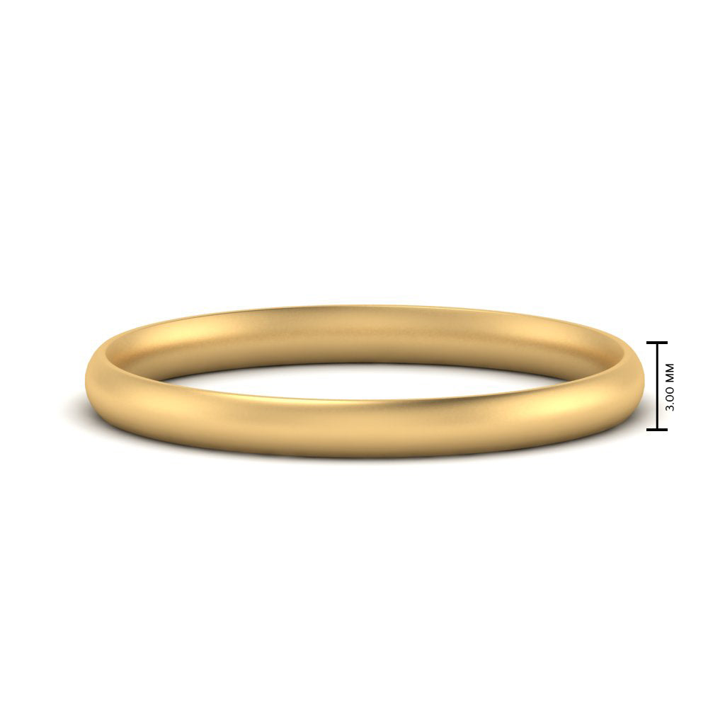 1 MM To 6 MM Comfort Fit Plain Wedding Band 14K Gold