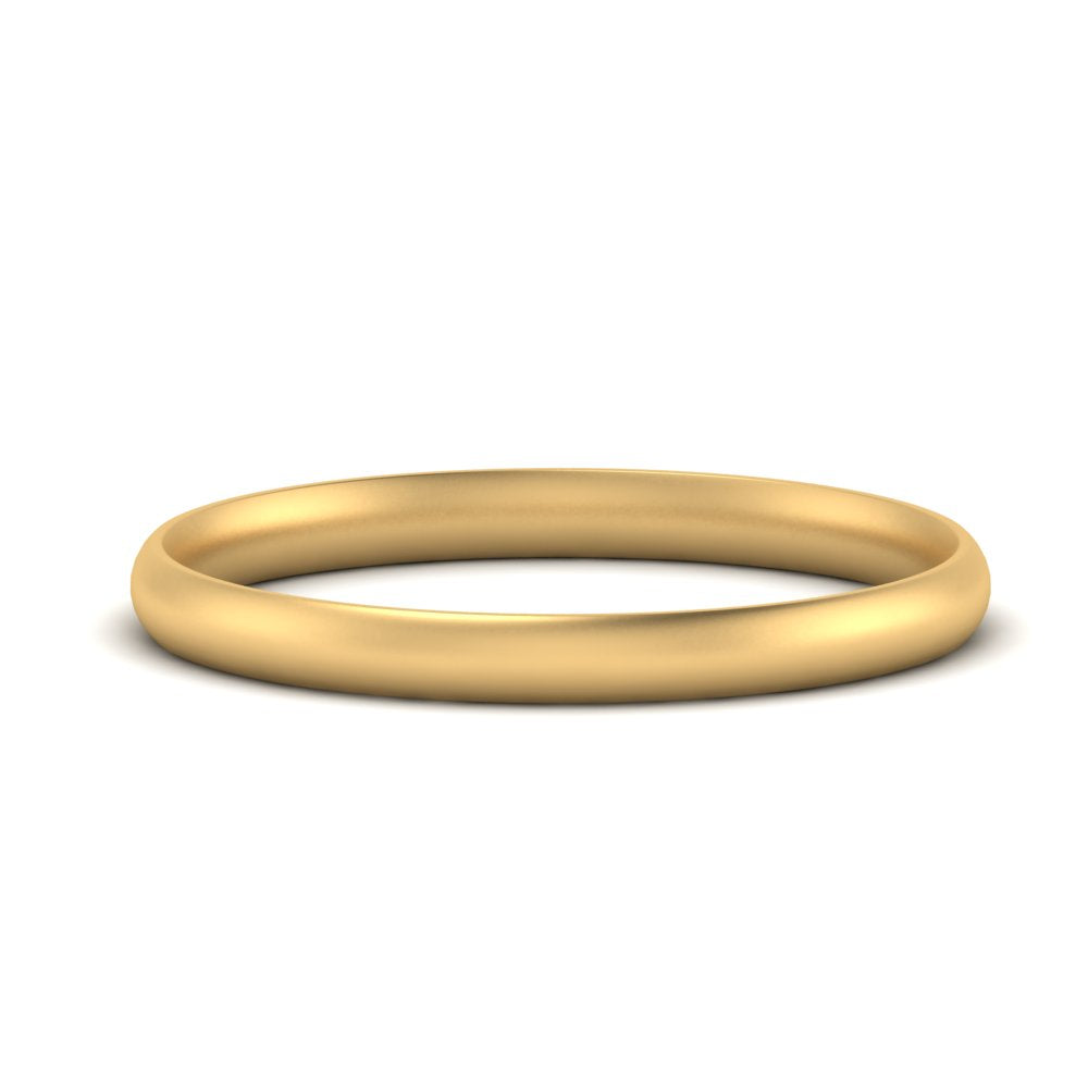 1 MM To 6 MM Comfort Fit Plain Wedding Band 14K Gold