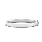 Load image into Gallery viewer, Comfort Fit Light Weight Flat Stacking Mens Band In 14K White Gold | Cuts &amp; Carat
