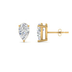 Load image into Gallery viewer, 1/2-5 Carat Pear Shaped Lab Created Diamond Stud Earring For Women 14K Gold
