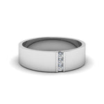 Load image into Gallery viewer, 3 Stone Round Cut Lab Diamond Anniversary Band For Mens 14k Gold
