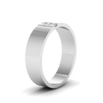 Load image into Gallery viewer, 3 Stone Round Cut Lab Diamond Anniversary Band For Mens 14k Gold
