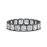 Load image into Gallery viewer, 2 Ctw To 4.50 Ctw Asscher Lab Diamond Bezel Set Eternity Ring 14K Gold
