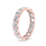 Load image into Gallery viewer, 2 Ctw To 4.50 Ctw Asscher Lab Diamond Bezel Set Eternity Ring 14K Gold
