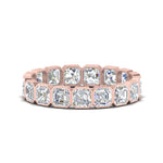 Load image into Gallery viewer, 2 Ctw To 4.50 Ctw Asscher Lab Diamond Bezel Set Eternity Ring 14K Gold
