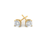 Load image into Gallery viewer, 0.50 To 5 Carat Cushion Cut Lab Created Diamond Stud Earring 14K Gold
