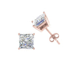 Load image into Gallery viewer, 0.50 To 5 Carat Princess Cut Lab Created Diamond Stud Earring For Women 14K Gold
