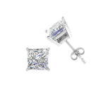 Load image into Gallery viewer, 0.50 To 5 Carat Princess Cut Lab Created Diamond Stud Earring For Women 14K Gold
