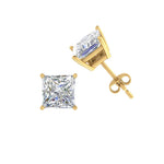 Load image into Gallery viewer, 0.50 To 5 Carat Princess Cut Lab Created Diamond Stud Earring For Women 14K Gold
