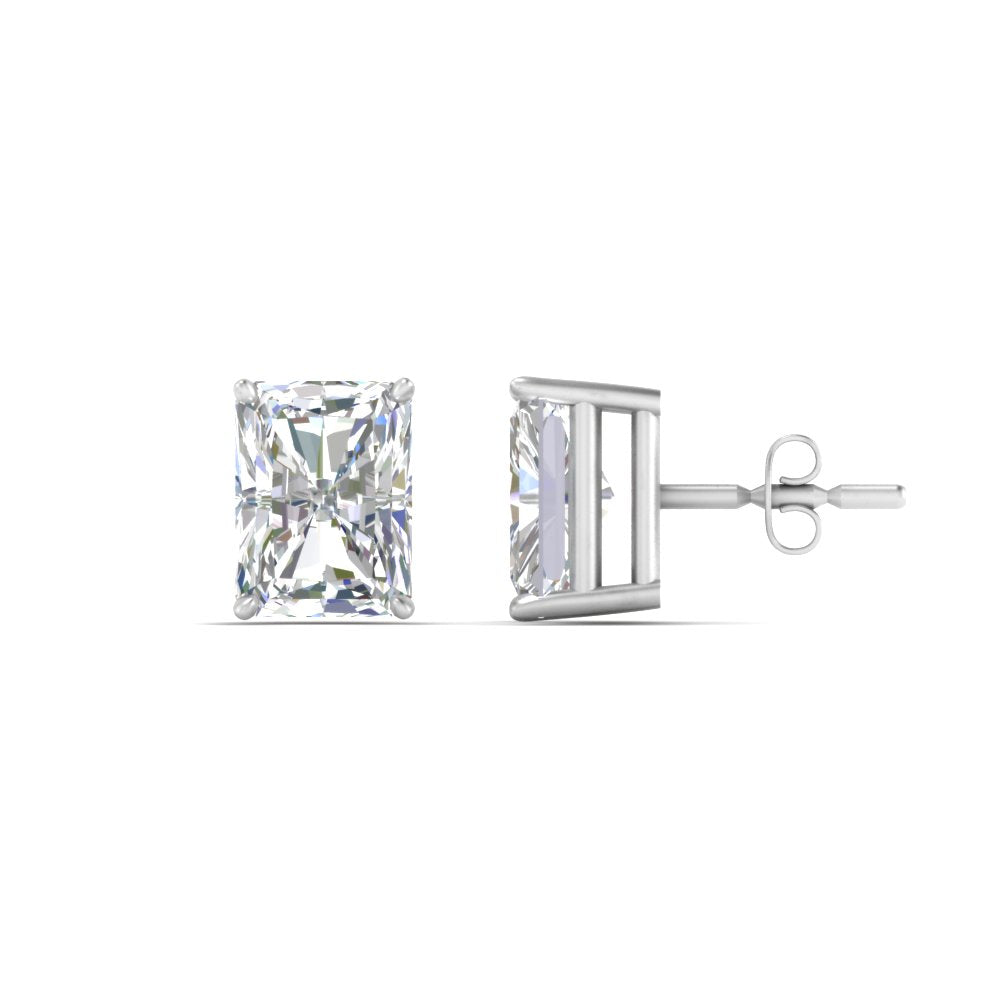 1/2 To 4 Carat Radiant Cut Lab Created Diamond Women Stud Earring 14K Gold