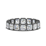 Load image into Gallery viewer, 2 Ctw To 4.50 Ctw Asscher Lab Diamond Bezel Set Eternity Ring 14K Gold
