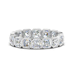 Load image into Gallery viewer, 2 Ctw To 4.50 Ctw Asscher Lab Diamond Bezel Set Eternity Ring 14K Gold
