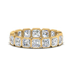 Load image into Gallery viewer, 2 Ctw To 4.50 Ctw Asscher Lab Diamond Bezel Set Eternity Ring 14K Gold
