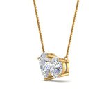 Load image into Gallery viewer, 4 Ct. Lab Grown Diamond Toi Et Moi Women Pendant 14K Gold
