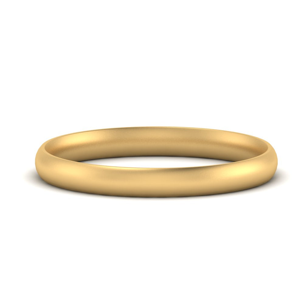 1 MM To 6 MM Comfort Fit Plain Wedding Band 14K Gold