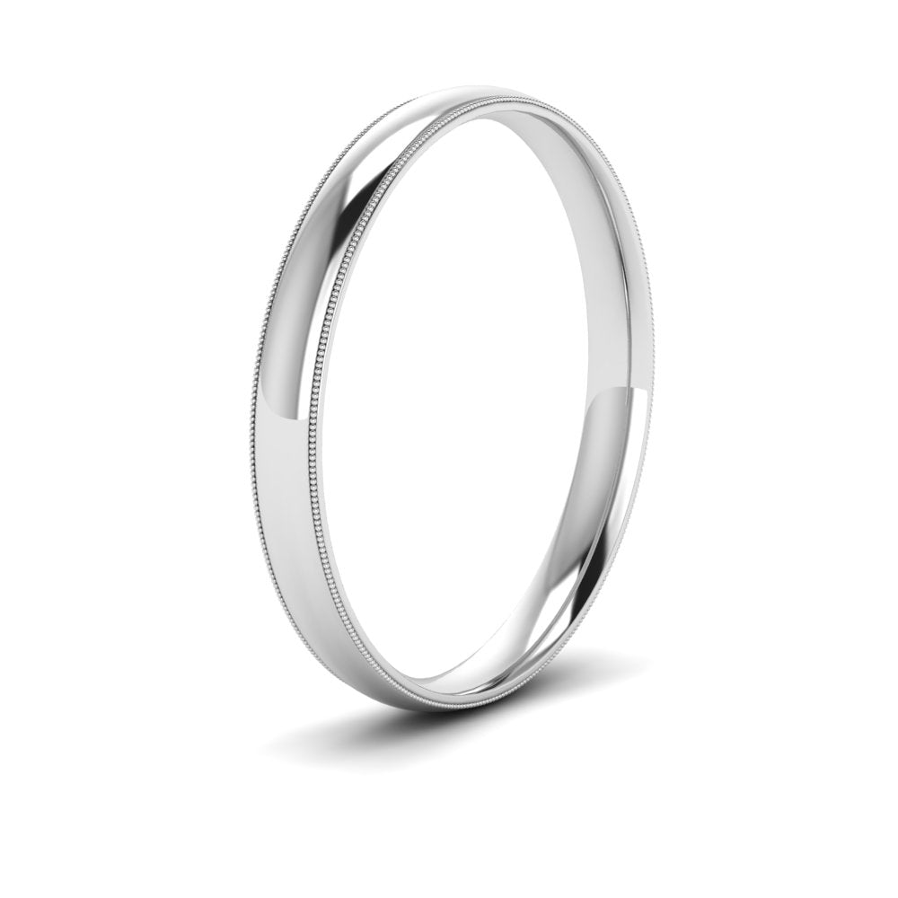 Comfort Fit Milgrain Edge Wedding Band 14K Gold