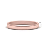 Load image into Gallery viewer, Flat Milgrain Stackable Mens Wedding Band In 14K Rose Gold | Cuts &amp; Carat
