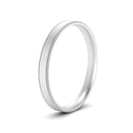 Load image into Gallery viewer, 4 MM Flat Stack Stepped Edge Comfort Fit Mens Wedding Band 14K White Gold | Cuts &amp; Carat
