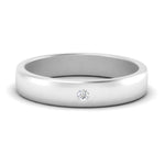 Load image into Gallery viewer, Round Cut Lab Diamond Classic Wedding Band For Mens 14k White Gold|Cuts &amp; Carat
