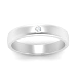 Load image into Gallery viewer, Round Cut Lab Diamond Classic Wedding Band For Mens 14k White Gold|Cuts &amp; Carat
