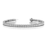 Load image into Gallery viewer, 5 To 10 Carat Princess Cut Tennis Lab Diamond Bracelet 14K Gold
