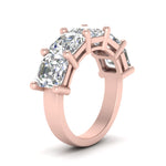 Load image into Gallery viewer, Five Stone Asscher Cut Lab Diamond Ring 14K Gold
