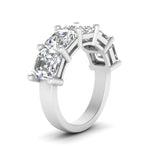 Load image into Gallery viewer, Five Stone Asscher Cut Lab Diamond Ring 14K Gold
