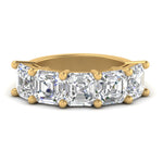 Load image into Gallery viewer, Five Stone Asscher Cut Lab Diamond Ring 14K Gold
