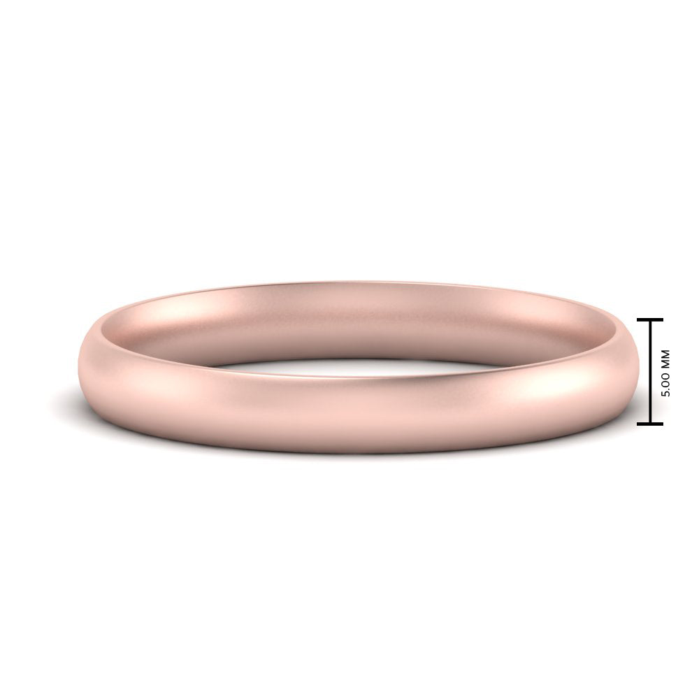 1 MM To 6 MM Comfort Fit Plain Wedding Band 14K Gold