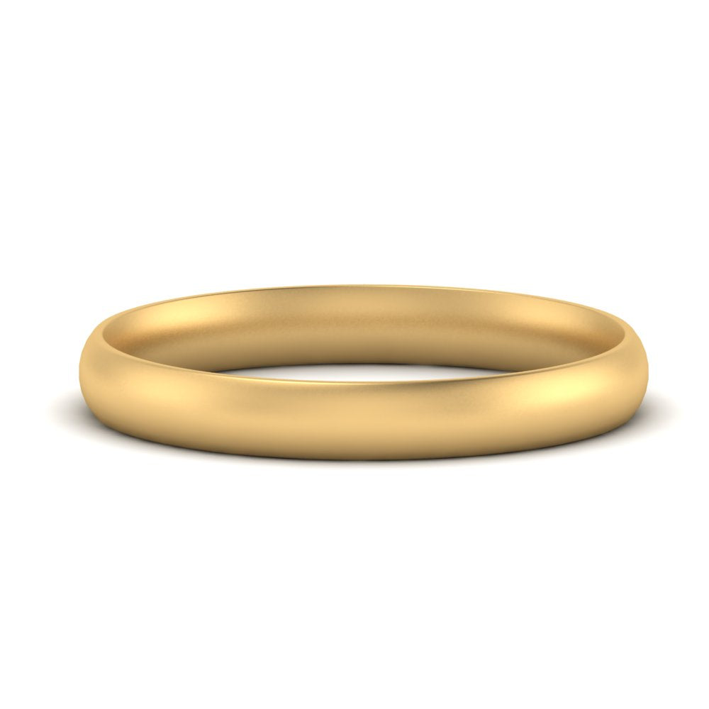 1 MM To 6 MM Comfort Fit Plain Wedding Band 14K Gold