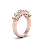 Load image into Gallery viewer, Five Stone Asscher Cut Lab Diamond Ring 14K Gold
