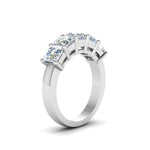 Load image into Gallery viewer, Five Stone Asscher Cut Lab Diamond Ring 14K Gold
