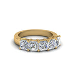 Load image into Gallery viewer, Five Stone Asscher Cut Lab Diamond Ring 14K Gold
