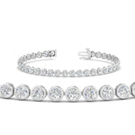 Load image into Gallery viewer, 2.50 To 12 Carat Lab Diamond Bezel Set Tennis Bracelet 14K Gold
