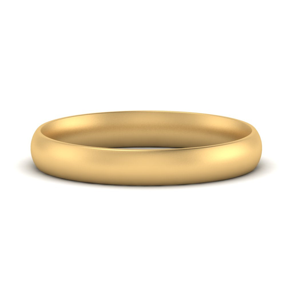 1 MM To 6 MM Comfort Fit Plain Wedding Band 14K Gold