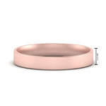 Load image into Gallery viewer, Comfort Fit Light Weight Flat Stacking Mens Band In 14K Rose Gold | Cuts &amp; Carat
