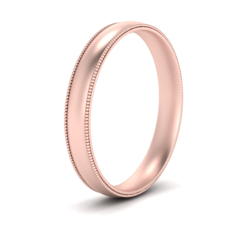 6 MM To 10 MM Comfort Fit Milgrain Edge Wedding Band 14K Gold