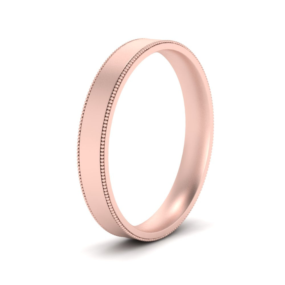 6 MM Flat Stack Stepped Edge Comfort Fit Mens Wedding Band 14K Rose Gold | Cuts & Carat