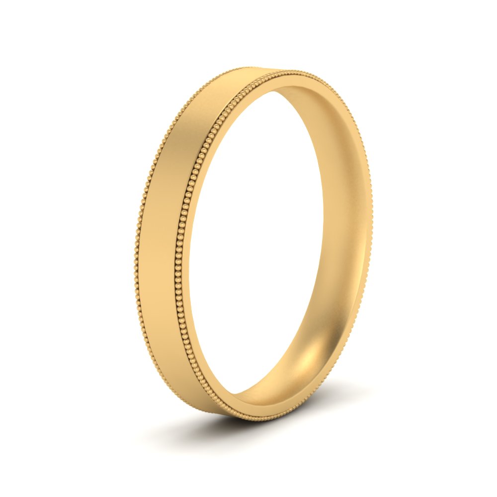 6 MM Flat Stack Stepped Edge Comfort Fit Mens Wedding Band 14K Yellow Gold | Cuts & Carat