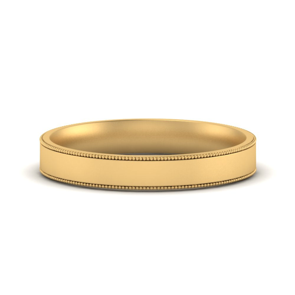 6 MM Flat Stack Stepped Edge Comfort Fit Mens Wedding Band 14K Yellow Gold | Cuts & Carat