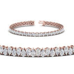 Load image into Gallery viewer, 7.50 To 20 Carat Pear Cut Lab Diamond Tennis Bracelet 14K Gold
