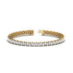 Load image into Gallery viewer, 7.50 To 20 Carat Pear Cut Lab Diamond Tennis Bracelet 14K Gold
