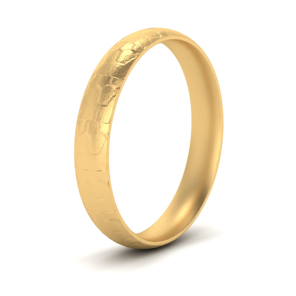 5 MM - 8 MM Lightweight Rock Texture Mens Wedding Band 14K Gold