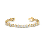 Load image into Gallery viewer, 2.50 To 12 Carat Lab Diamond Bezel Set Tennis Bracelet 14K Gold
