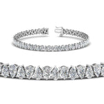 Load image into Gallery viewer, 7.50 To 20 Carat Pear Cut Lab Diamond Tennis Bracelet 14K Gold
