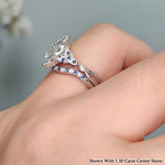 Load image into Gallery viewer, 1.51 Ct. Marquise Cut Lab Diamond Celtic Love Knot Bridal Set 14K Gold
